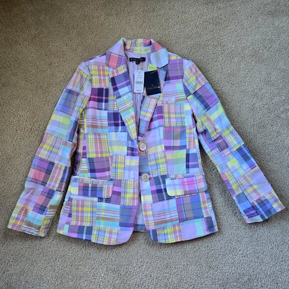 NWT Brooks Brothers Cotton Madras Jacket Blazer Pastel - Picture 12 of 12